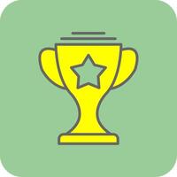 Trophy Filled Yellow Icon vector