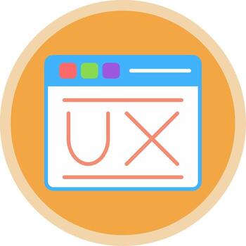 User Experience Flat Multi Circle Icon vector
