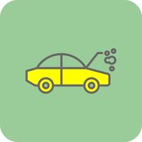 Car Breakdown Filled Yellow Icon vector