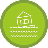 House Line Multi Circle Icon vector