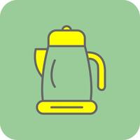 Kettle Filled Yellow Icon vector