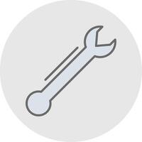 Lug Wrench Line Filled Light Icon vector