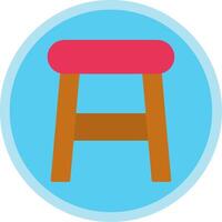 Stool Flat Multi Circle Icon vector