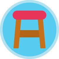 Stool Flat Multi Circle Icon vector