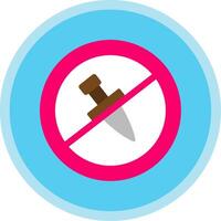 No Knife Flat Multi Circle Icon vector