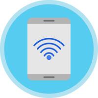 Wifi Flat Multi Circle Icon vector