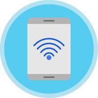 Wifi plano multi circulo icono vector