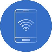 Wifi plano burbuja icono vector