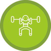 Workout Line Multi Circle Icon vector