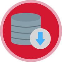 Database Download Flat Multi Circle Icon vector