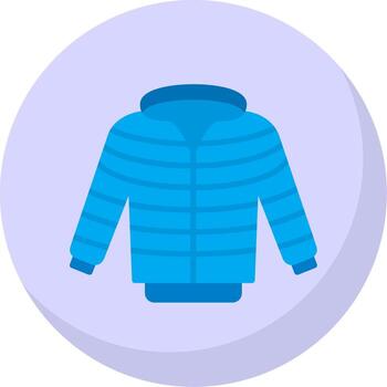 Jacket Flat Bubble Icon vector