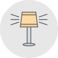 Lamp Line Filled Light Icon vector