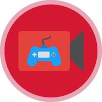 Live Stream Flat Multi Circle Icon vector