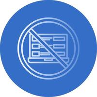 Prohibited Sign Flat Bubble Icon vector