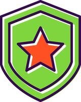 proteger lleno diseño icono vector