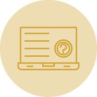 Question Line Yellow Circle Icon vector