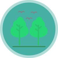 Forest Flat Multi Circle Icon vector
