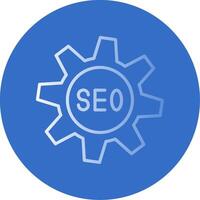 SEO Flat Bubble Icon vector