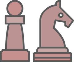 Chess Line Filled Light Icon vector