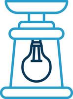 Lantern Line Blue Two Color Icon vector