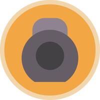 Kettlebell Flat Multi Circle Icon vector