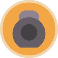 Kettlebell Flat Multi Circle Icon vector