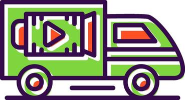 Lorry filled Design Icon vector