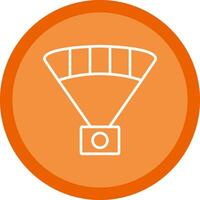 Paragliding Line Multi Circle Icon vector