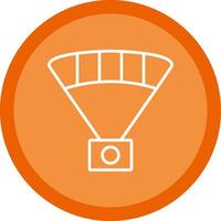 Paragliding Line Multi Circle Icon vector