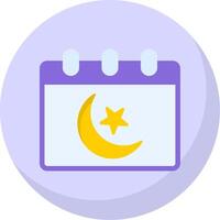 Ramadan Time Table Flat Bubble Icon vector