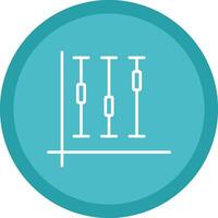 Box Plot Line Multi Circle Icon vector