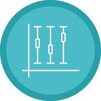 Box Plot Line Multi Circle Icon vector