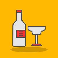 Alcohol Filled Shadow Icon vector
