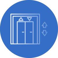 Elevator Flat Bubble Icon vector