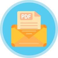 Email Flat Multi Circle Icon vector