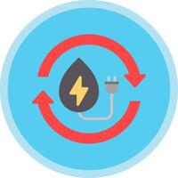 Water Energy Flat Multi Circle Icon vector