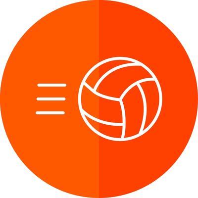 Volley Ball Line Yellow White Icon