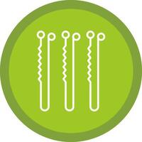 Bobby Pin Line Multi Circle Icon vector