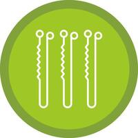 Bobby Pin Line Multi Circle Icon vector