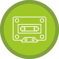 Cassette Line Multi Circle Icon vector