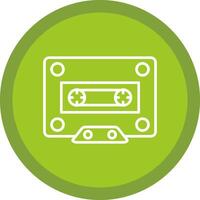 Cassette Line Multi Circle Icon vector