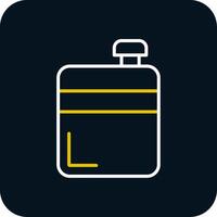 Flask Line Red Circle Icon vector