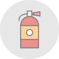 Fire Extinguisher Line Filled Light Icon vector