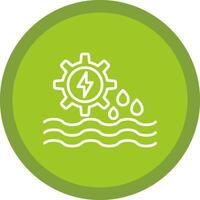 Hydro Power Line Multi Circle Icon vector