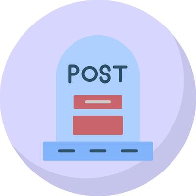 Post Flat Bubble Icon