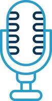 Microphone Line Blue Two Color Icon vector