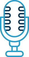 Microphone Line Blue Two Color Icon vector