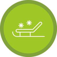 Sled Line Multi Circle Icon vector