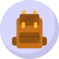 Backpack Flat Bubble Icon vector
