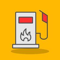 combustible estación lleno sombra icono vector